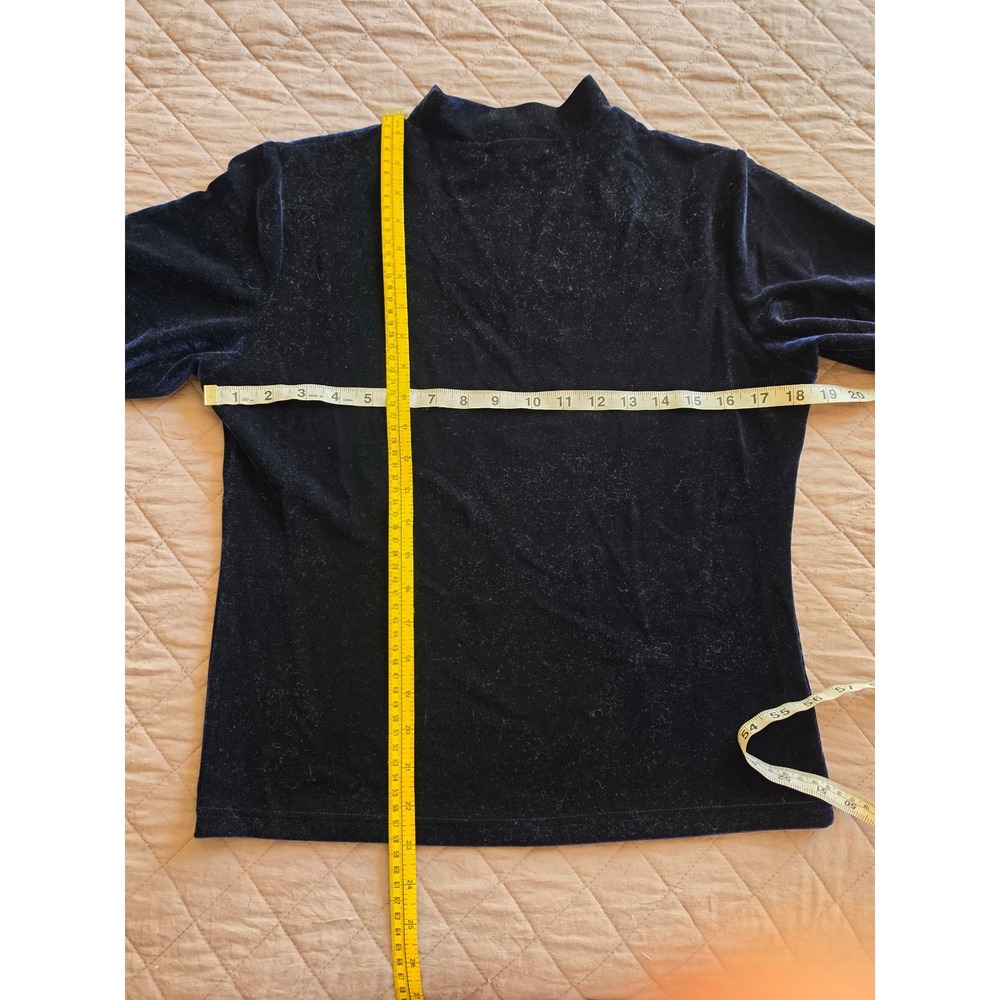FENDI VTG Y2K Maximalist Velour Dark Purple Front Logo Short Sleeve Top sz M-L - Picture 3 of 7